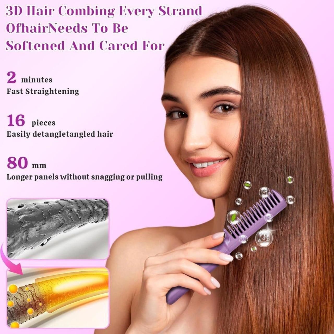 Hair Straightener – Compact Cordless, Rechargeable & Adjustable Heat Hot Comb - Go Styling.