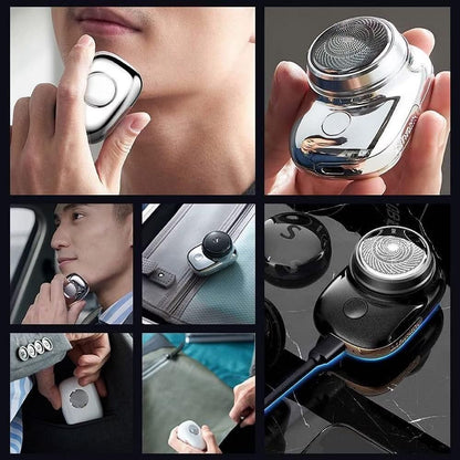 🔌 Mini Electric Shaver for Men  🛍️New Upgrade | 🔋 Rechargeable | ✈️Travel-Friendly 📦 Package Contains:  ✅ 1 x Mini Electric Shaver