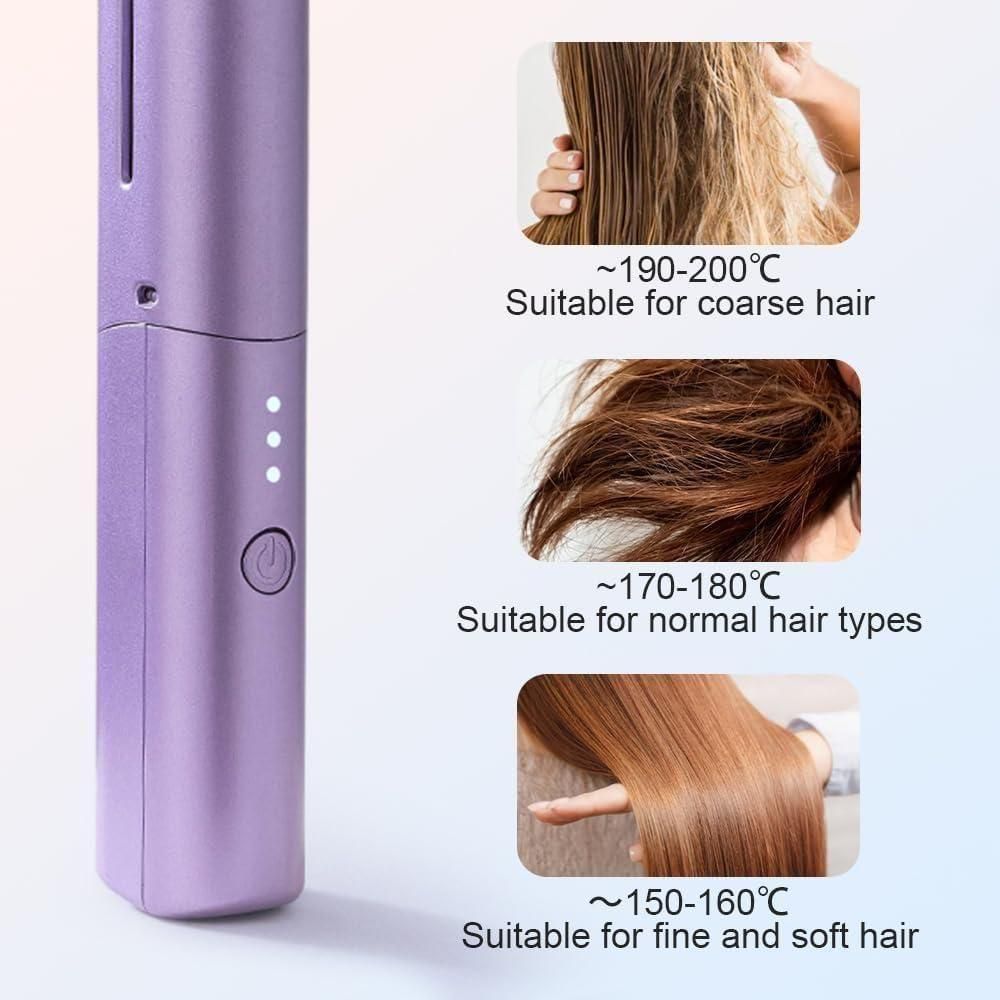 Hair Straightener – Compact Cordless, Rechargeable & Adjustable Heat Hot Comb - Go Styling.