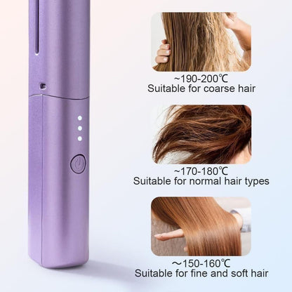 Hair Straightener – Compact Cordless, Rechargeable & Adjustable Heat Hot Comb - Go Styling.