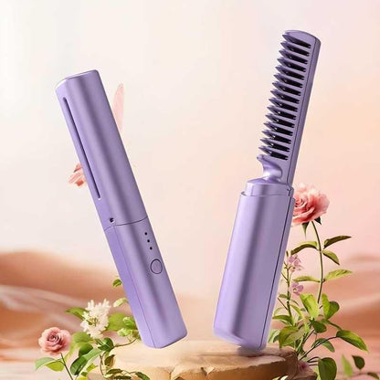 Hair Straightener – Compact Cordless, Rechargeable & Adjustable Heat Hot Comb - Go Styling.